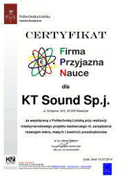 Certyfikat z Politechniki ��dzkiej